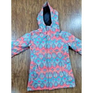 686 Snowboard Jacket Womens Medium Pink teal coral 10k Insulated Infidry 7